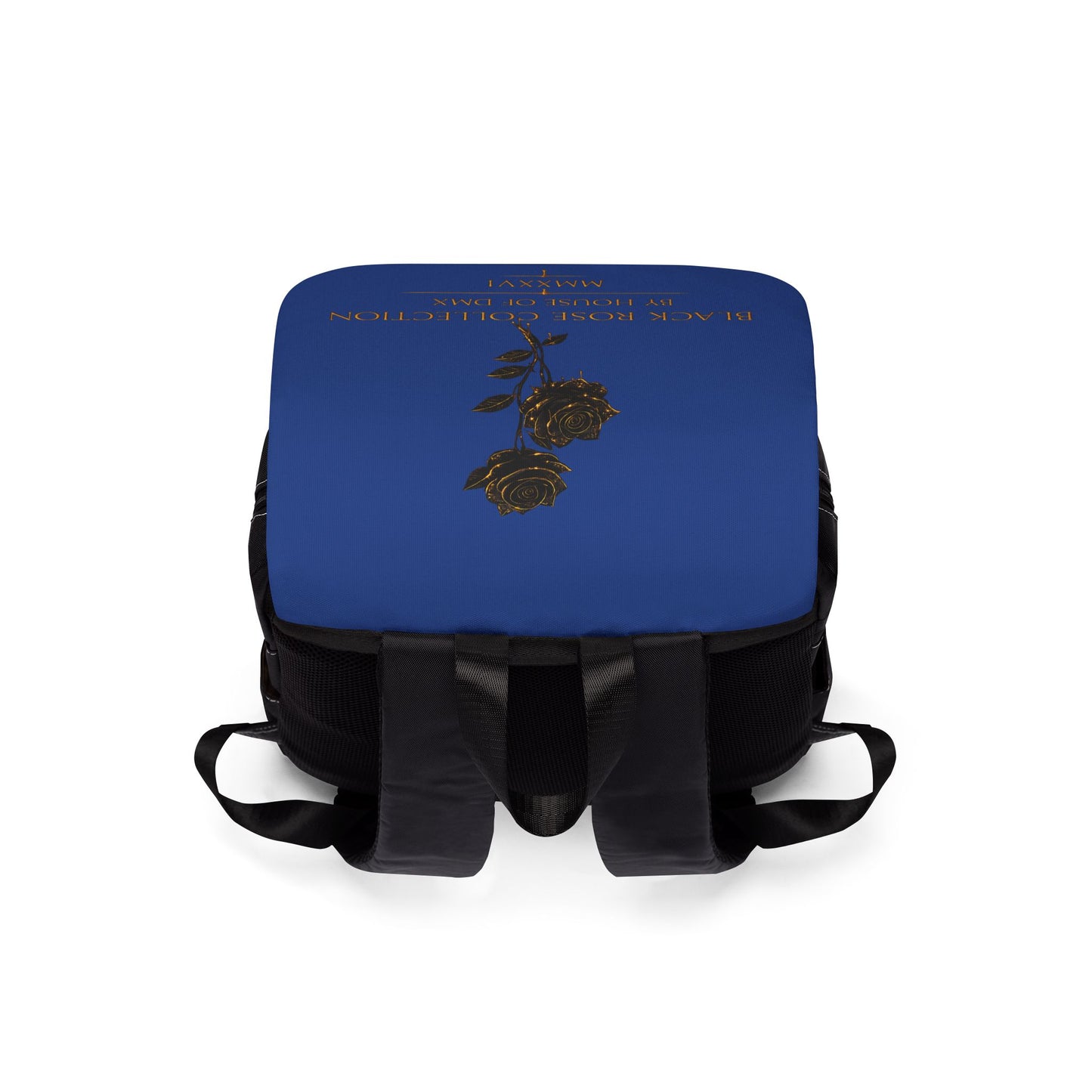 Black Rose Collection Shoulder Backpack — Blue Flap Casual Daypack