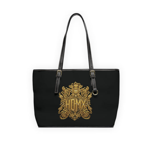 HDMX Gold logo Leather Shoulder Bag