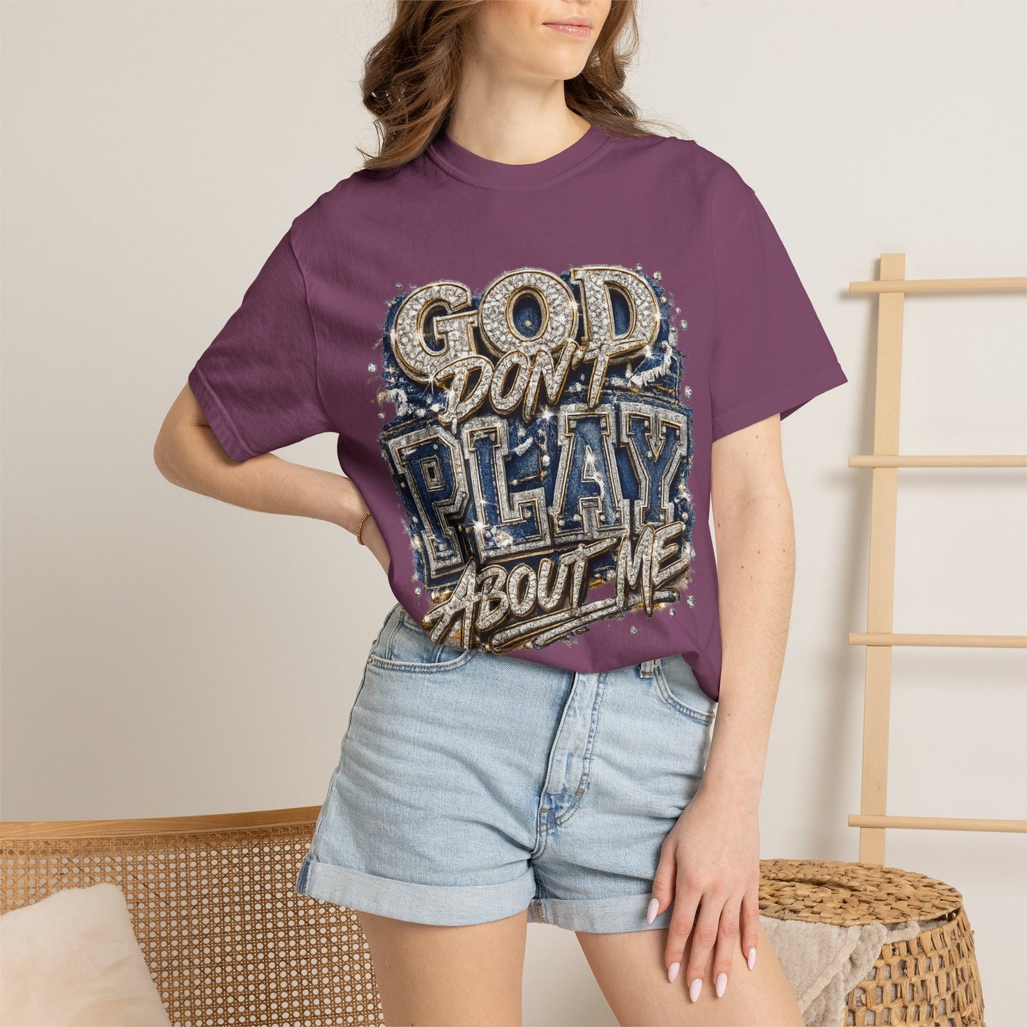 RCD God Don't Play About Me Tshirt Bold Script Religious Streetwear