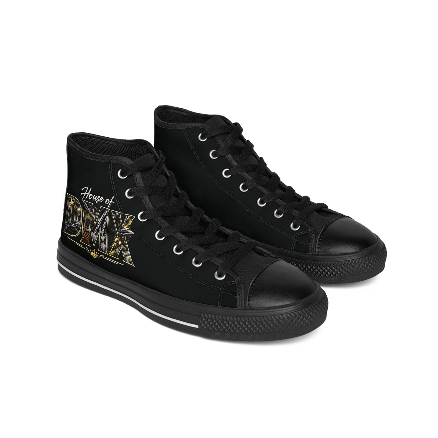 House of DMX High-Top Sneakers — Black Men’s Classic Sneakers
