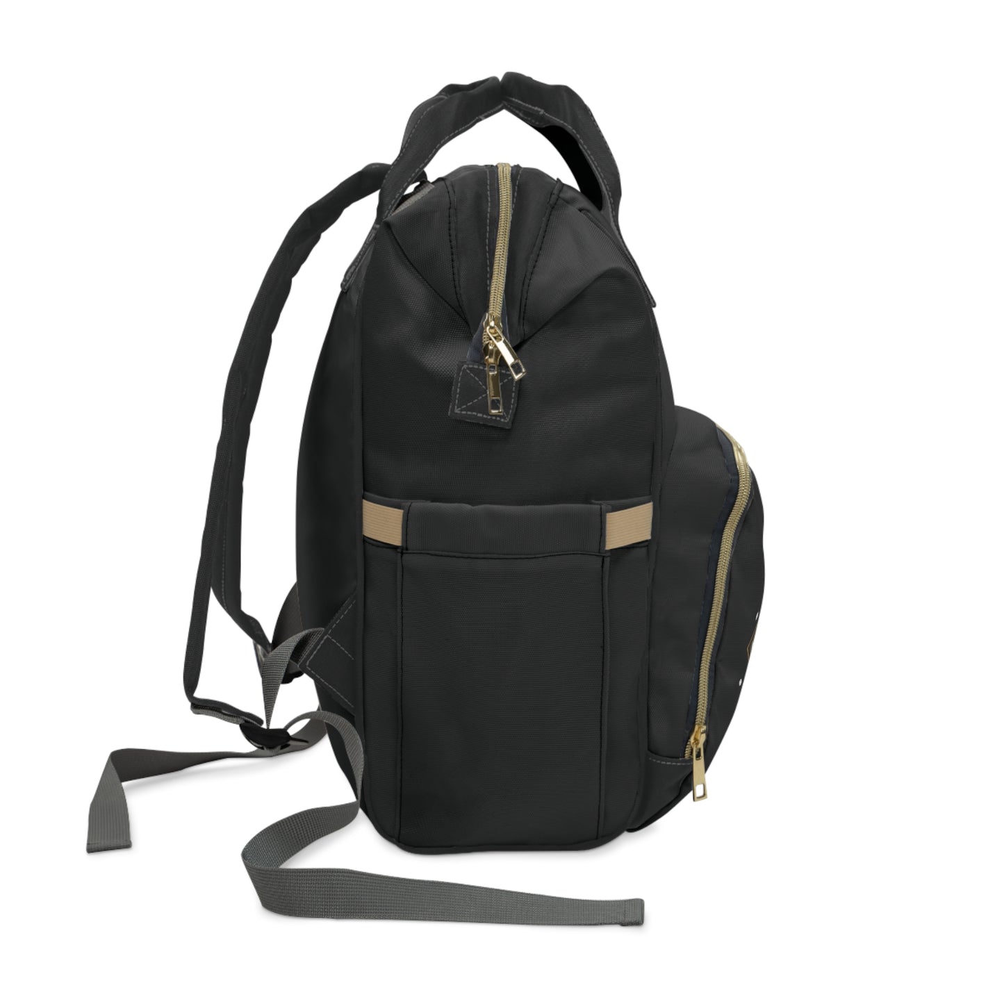 Royal Mom Diaper Backpack — Multifunctional Baby Changing Backpack with Crown & Roses Design