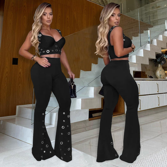Women's Wear Temperament Sexy Wide Leg Trousers Suits