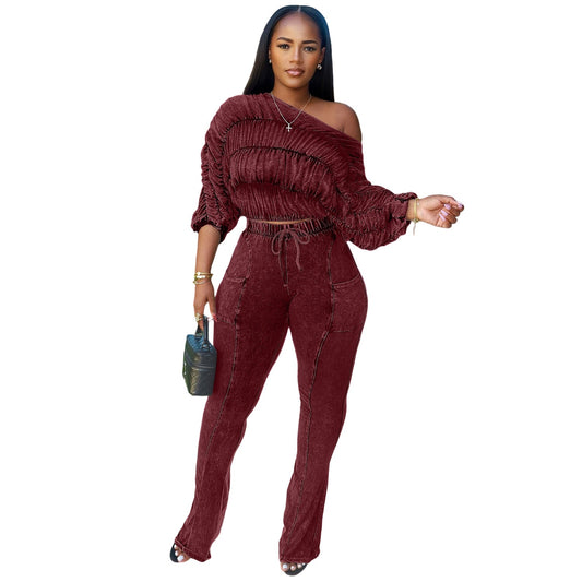 Women's Fashion Wear Pickled Old Sexy Loose Suits