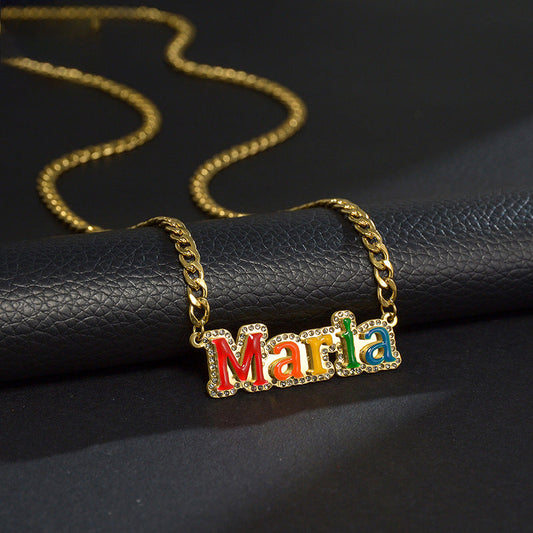Welding dripping name necklace