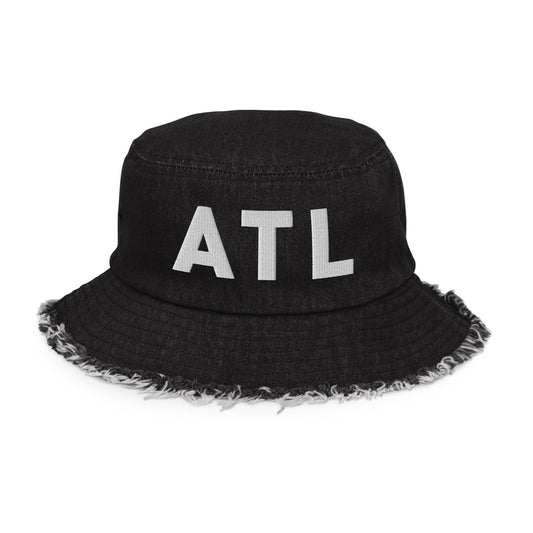 ATL Georgia Distressed Denim Bucket Hat