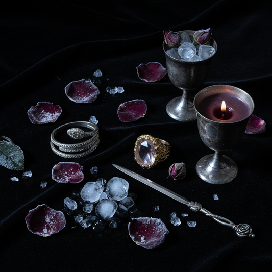 Dark luxury mood lifestyle image for Kilian Roses On Ice