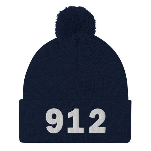 912 Area Code Pom-Pom Beanie