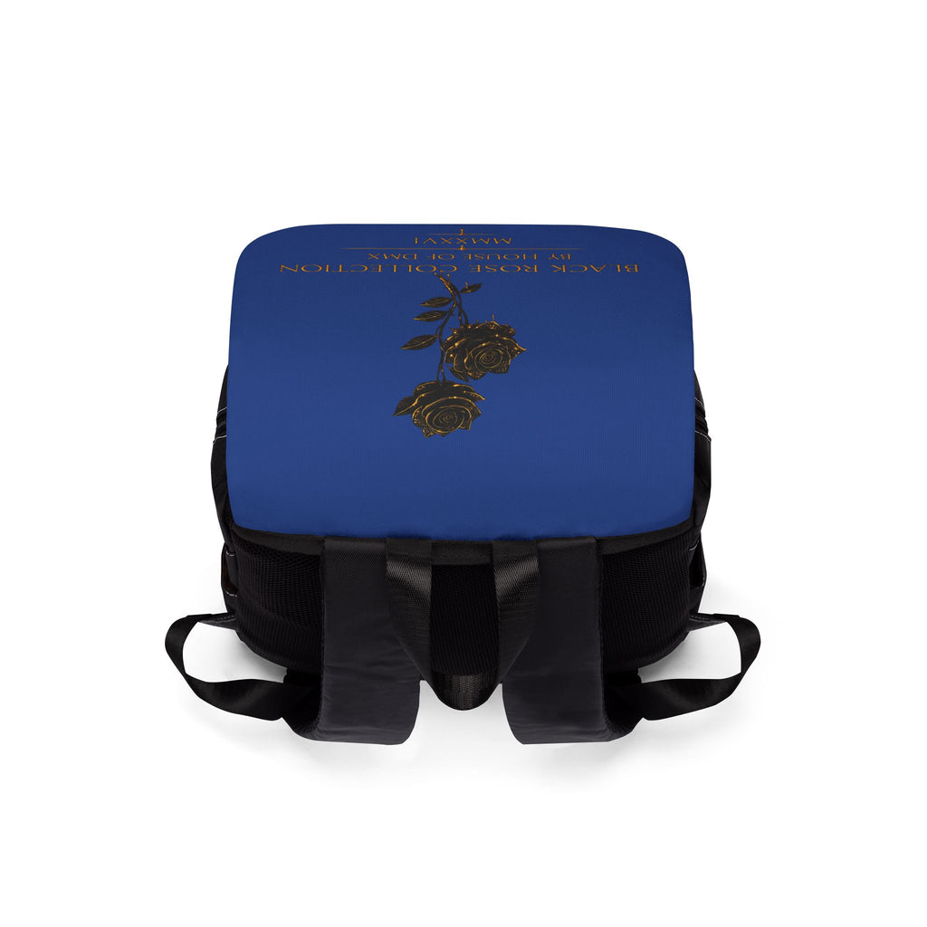 Black Rose Collection Shoulder Backpack — Blue Flap Casual Daypack