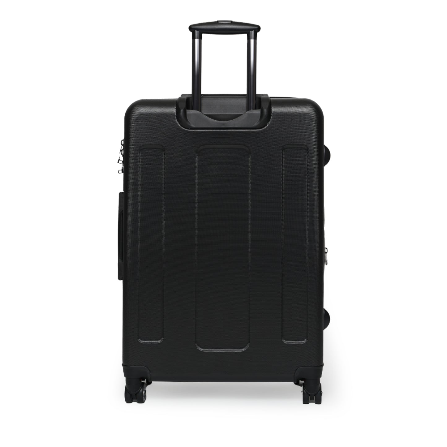 Black Carry-On Suitcase with Ornate Gold Baroque Monogram (HUMX)