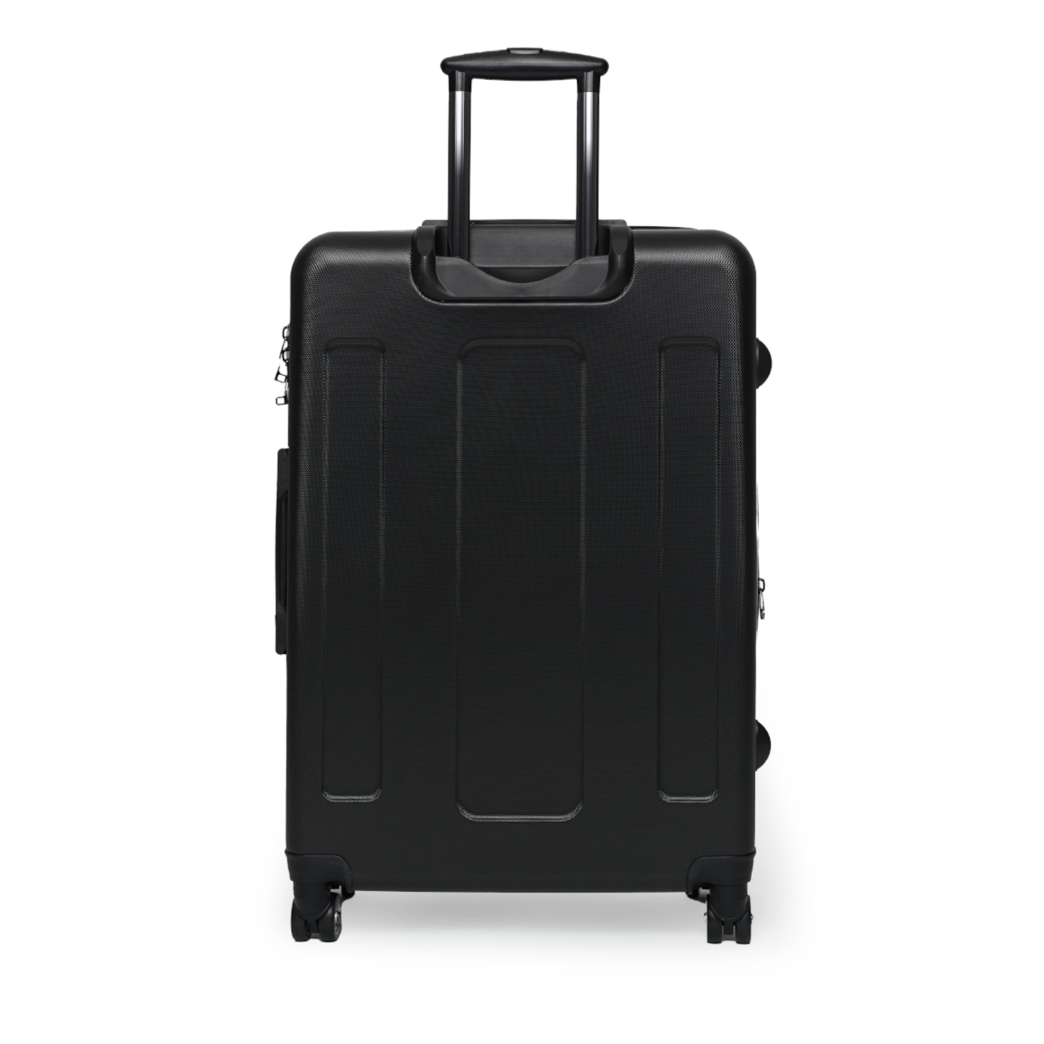 Black Carry-On Suitcase with Ornate Gold Baroque Monogram (HUMX)