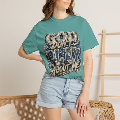 RCD God Don't Play About Me Tshirt  Bold Script Religious Streetwear