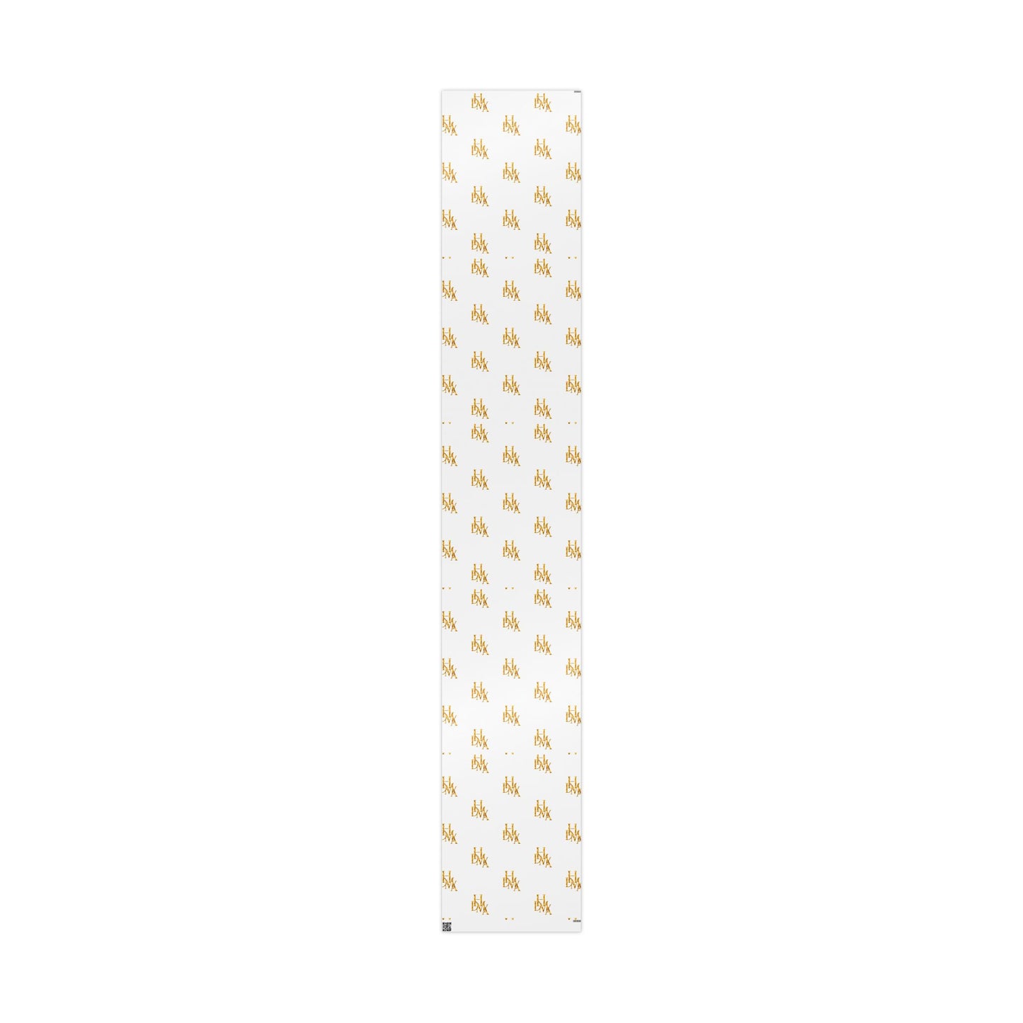 White and Gold Script Monogram Wrapping Paper Roll