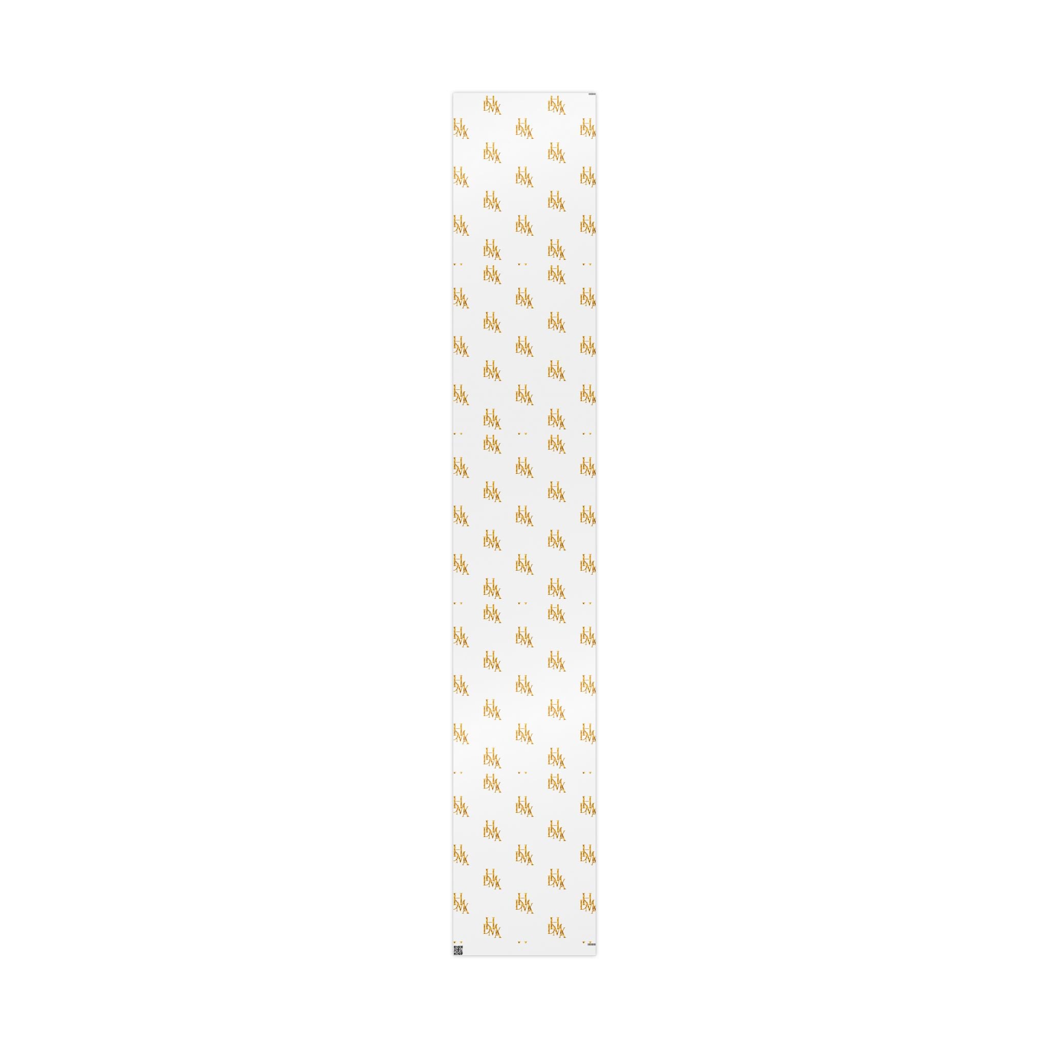 White and Gold Script Monogram Wrapping Paper Roll