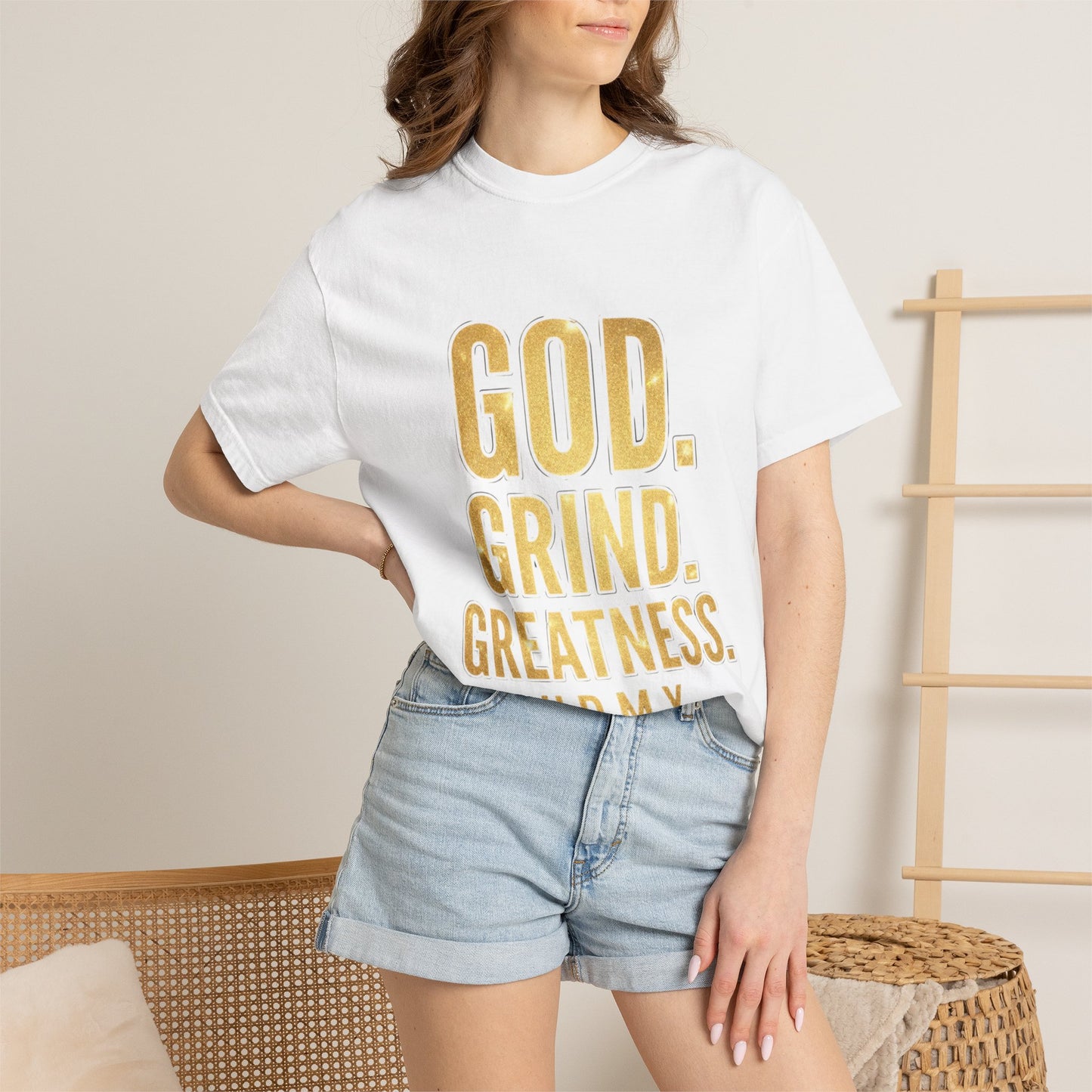God. Grind. Greatness. T-Shirt — Inspirational Motivational Tee