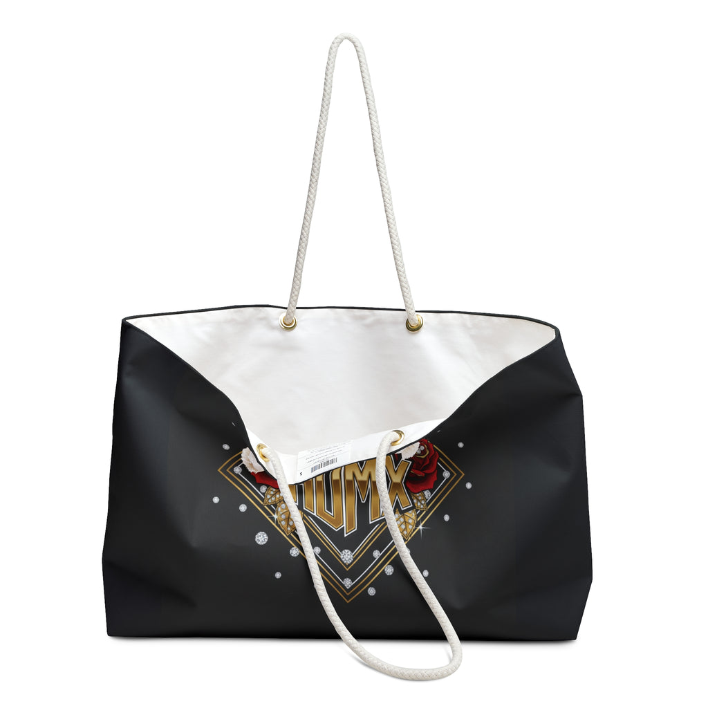 Crown & Roses Weekender Bag — 'HOME' Vintage Luxe Travel Tote
