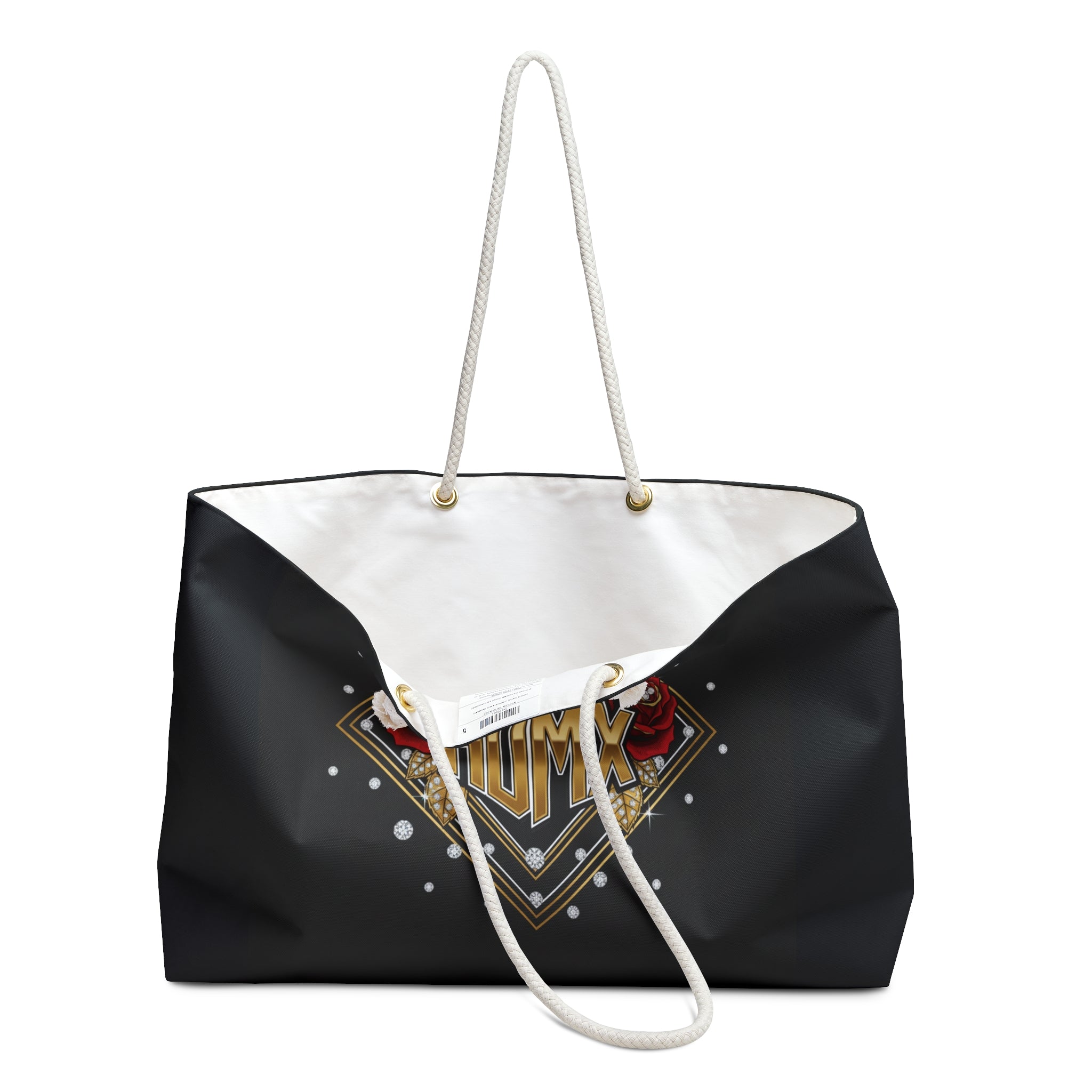 Crown & Roses Weekender Bag — 'HOME' Vintage Luxe Travel Tote
