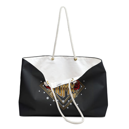 Crown & Roses Weekender Bag — 'HOME' Vintage Luxe Travel Tote