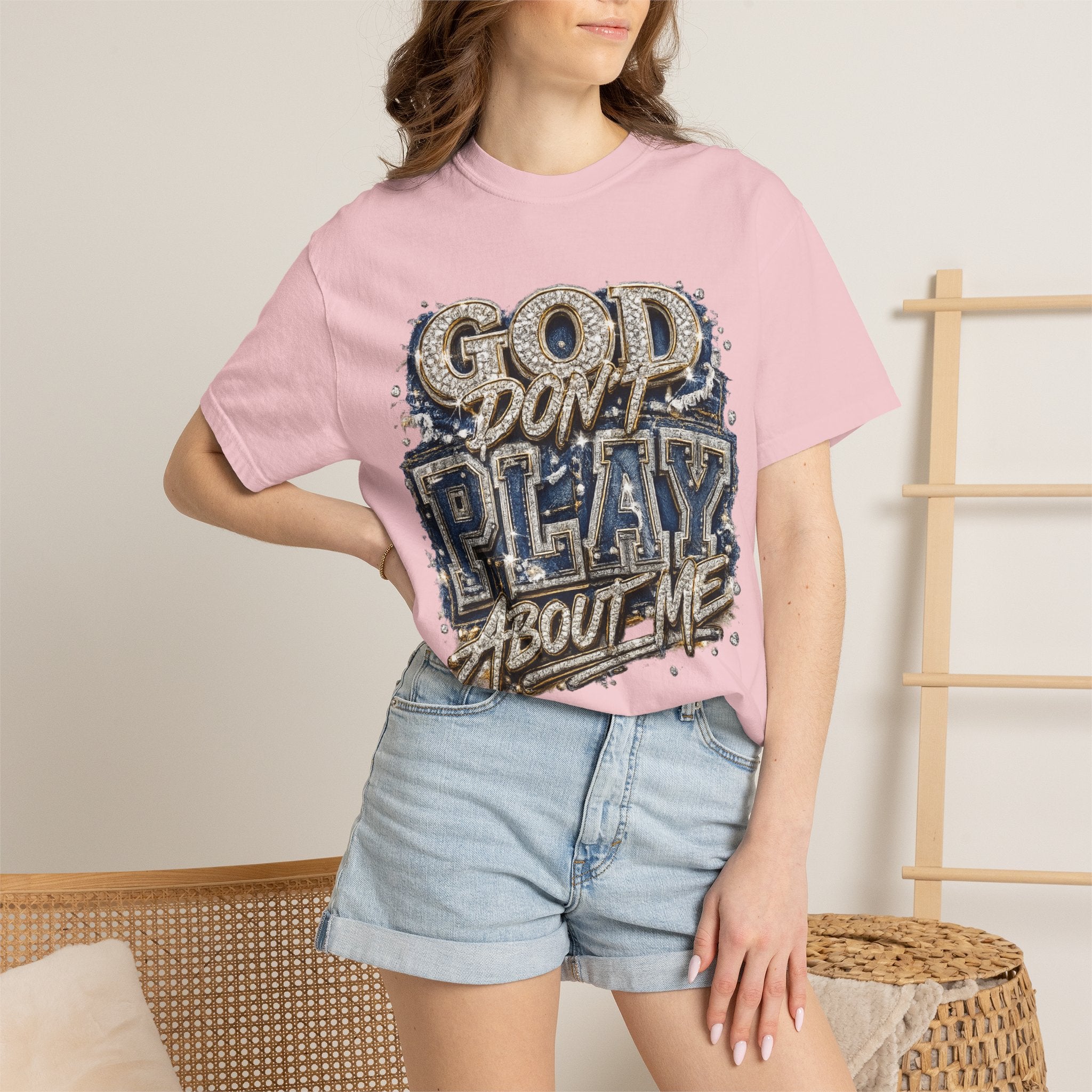 RCD God Don't Play About Me Tshirt  Bold Script Religious Streetwear