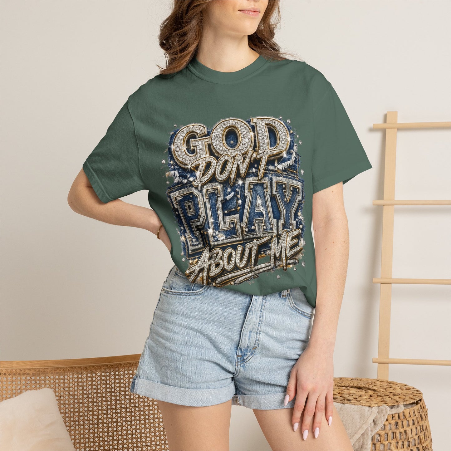 RCD God Don't Play About Me Tshirt  Bold Script Religious Streetwear