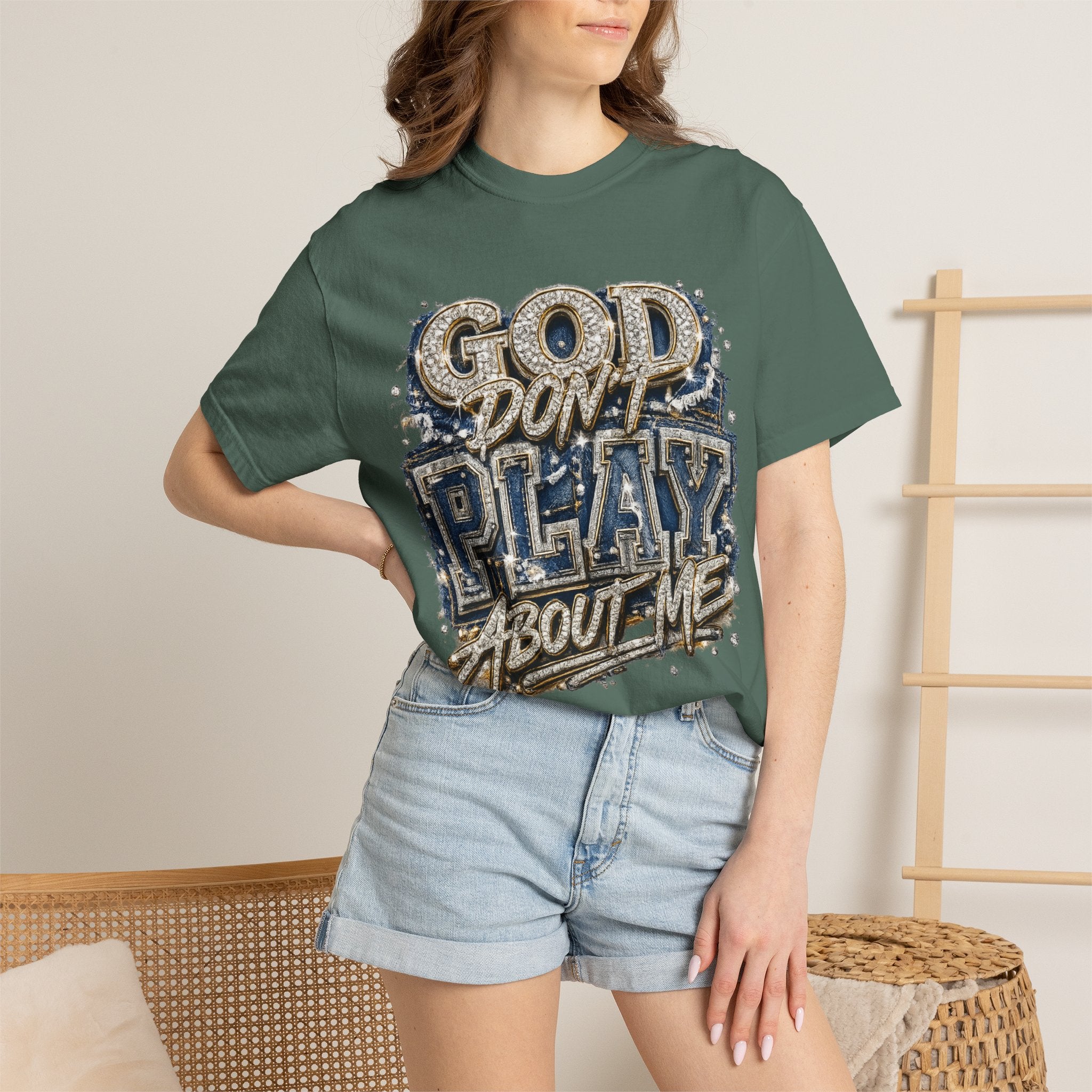 RCD God Don't Play About Me Tshirt  Bold Script Religious Streetwear