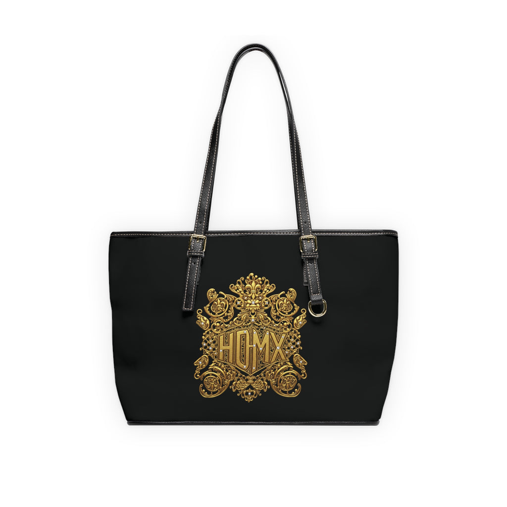 HDMX Gold logo Leather Shoulder Bag