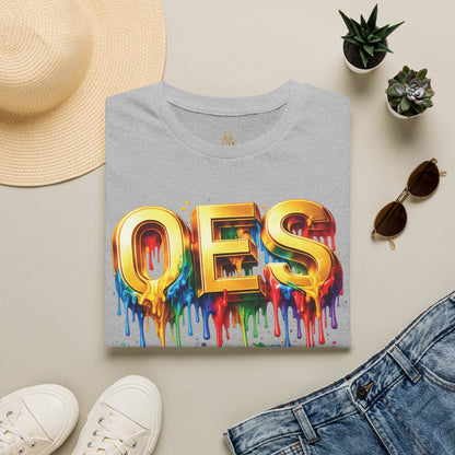 OES Rainbow Drip T-Shirt — Colorful Pride Paint-Drip Graphic Tee
