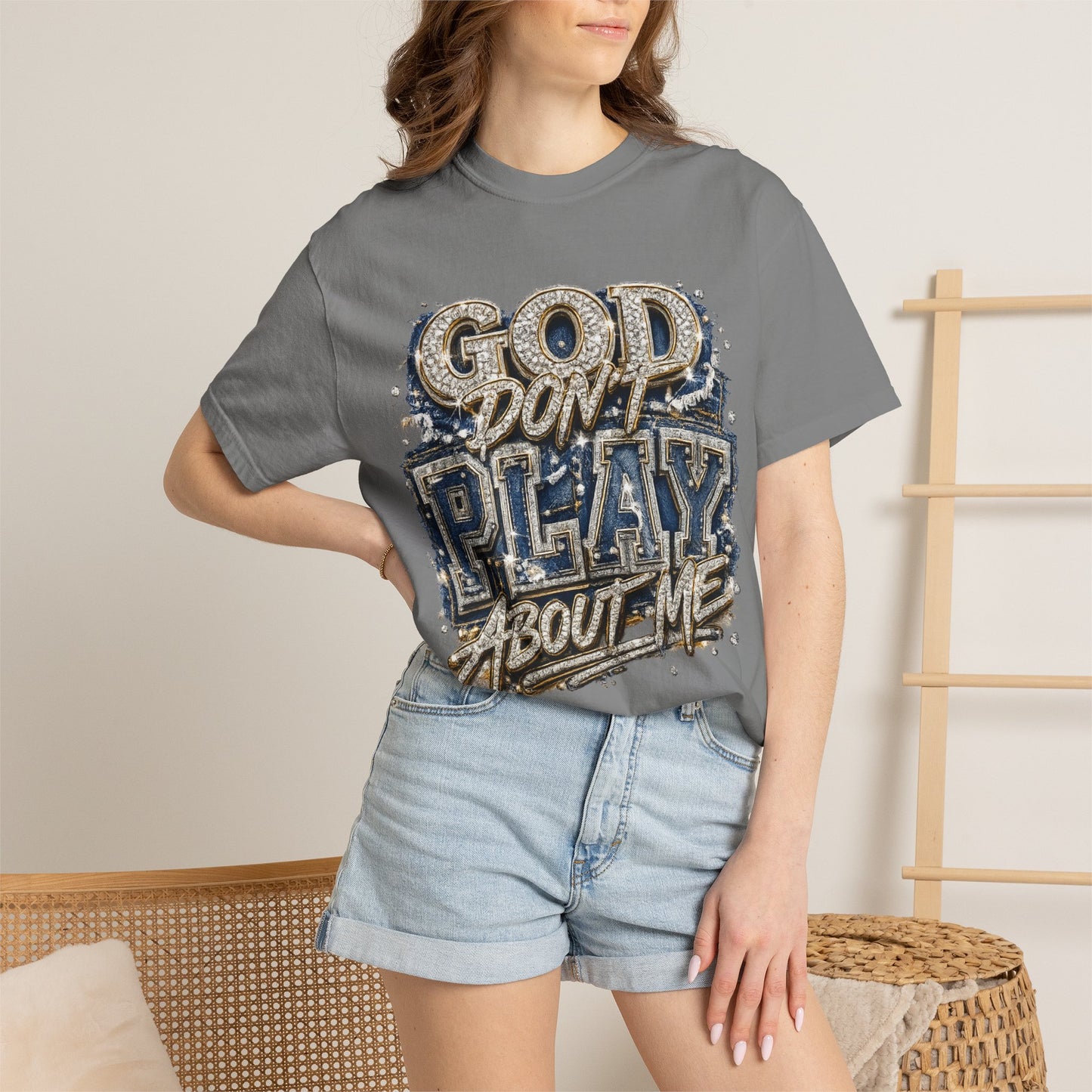 RCD God Don't Play About Me Tshirt  Bold Script Religious Streetwear