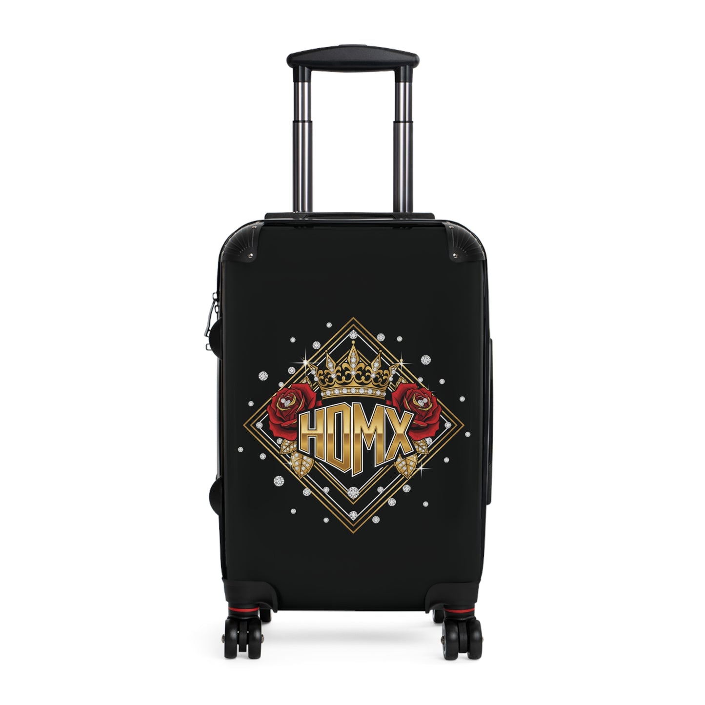 Suitcase — 'HDMX' Crown & Roses Carry-On Luggage