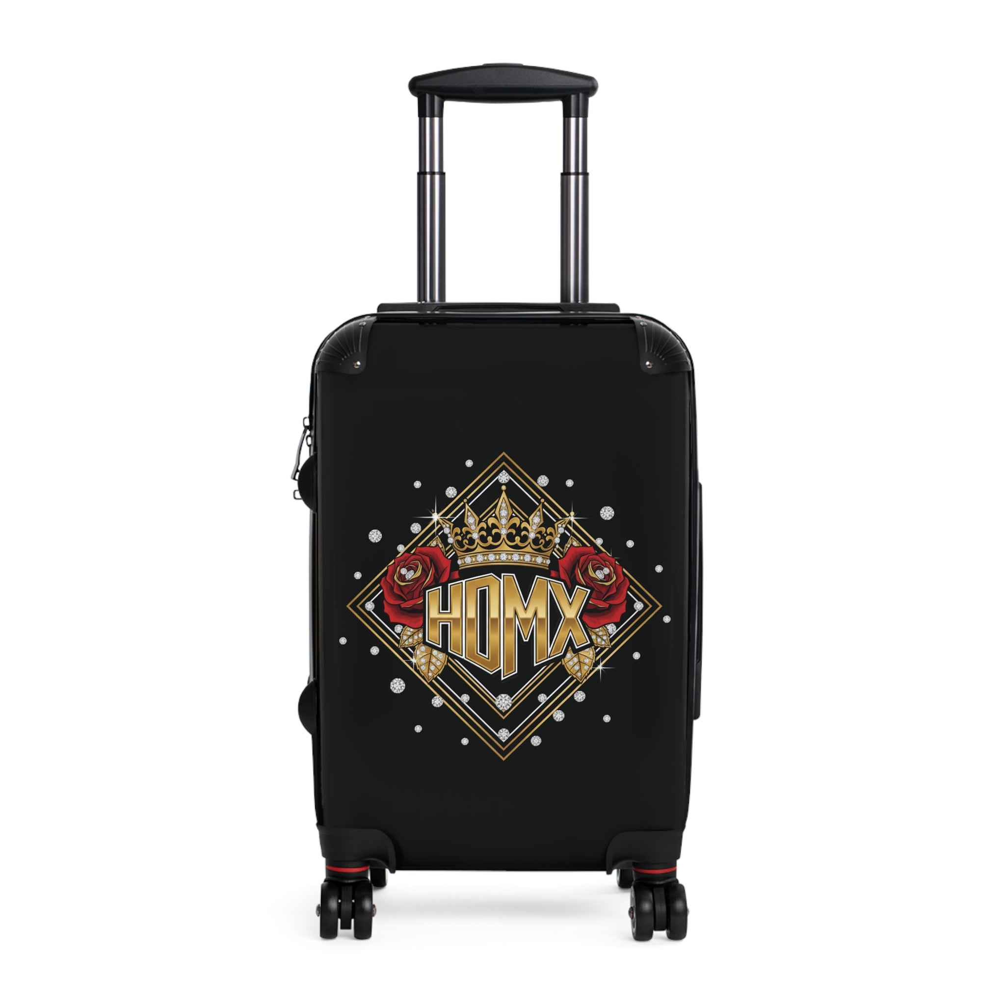 Suitcase — 'HDMX' Crown & Roses Carry-On Luggage
