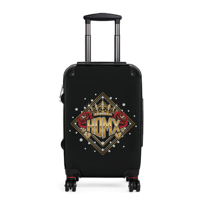 Suitcase — 'HDMX' Crown & Roses Carry-On Luggage