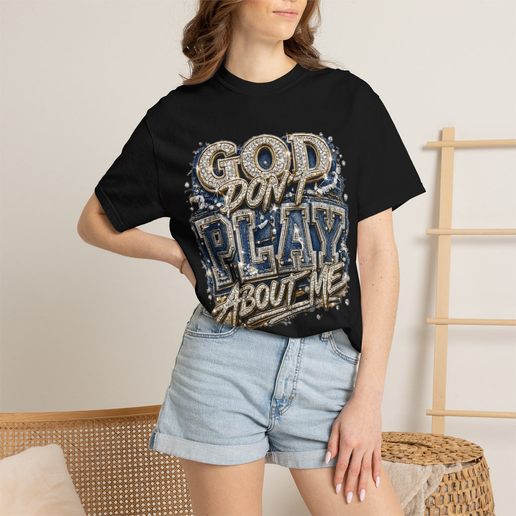 RCD God Don't Play About Me Tshirt  Bold Script Religious Streetwear
