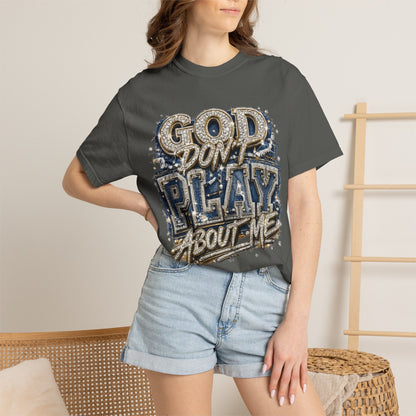 RCD God Don't Play About Me Tshirt  Bold Script Religious Streetwear