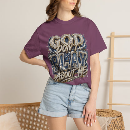RCD God Don't Play About Me Tshirt  Bold Script Religious Streetwear