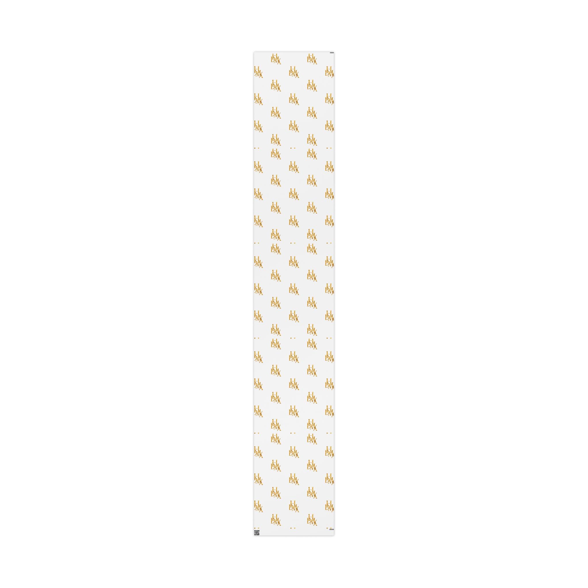 White and Gold Script Monogram Wrapping Paper Roll