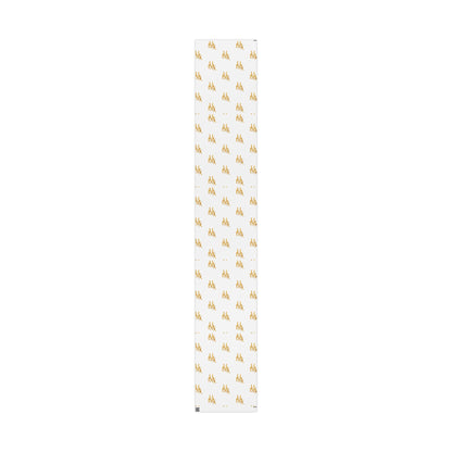 White and Gold Script Monogram Wrapping Paper Roll