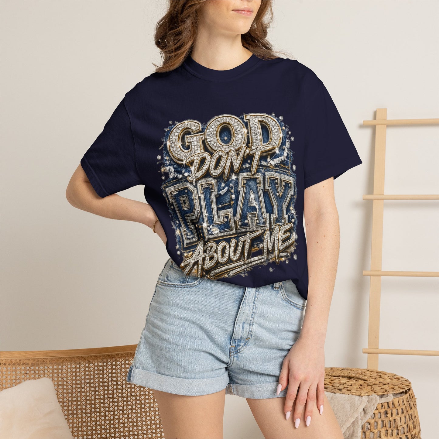 RCD God Don't Play About Me Tshirt  Bold Script Religious Streetwear