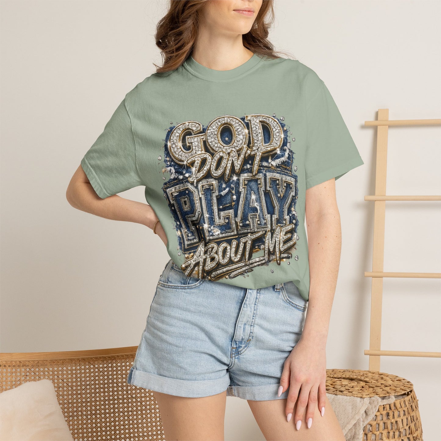 RCD God Don't Play About Me Tshirt  Bold Script Religious Streetwear