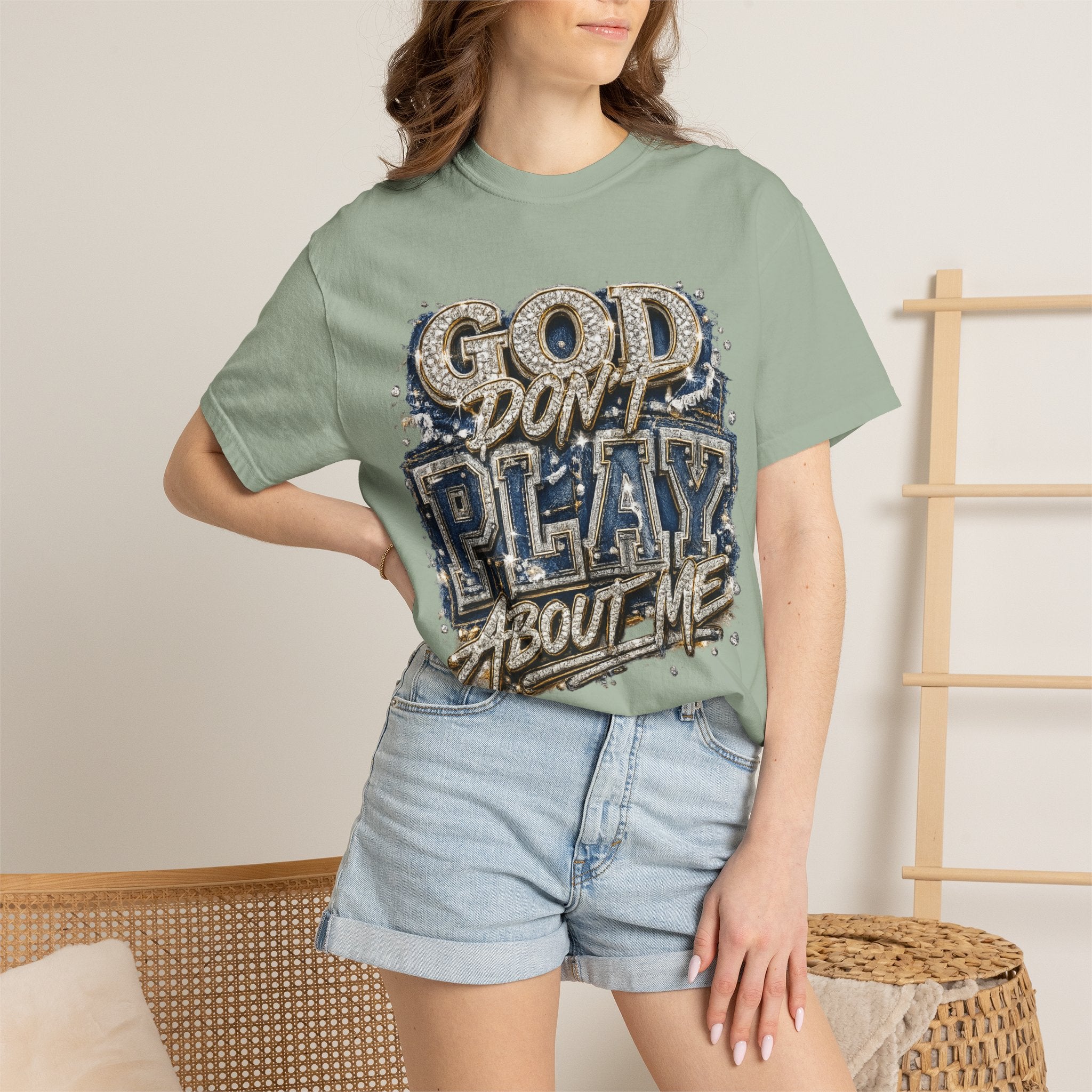 RCD God Don't Play About Me Tshirt  Bold Script Religious Streetwear