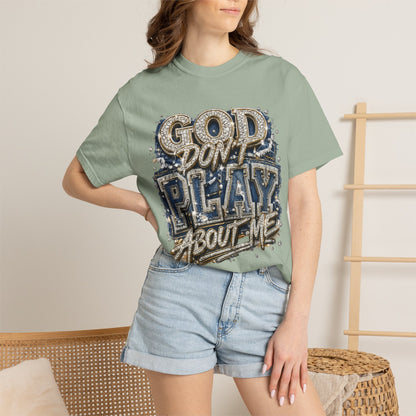 RCD God Don't Play About Me Tshirt  Bold Script Religious Streetwear