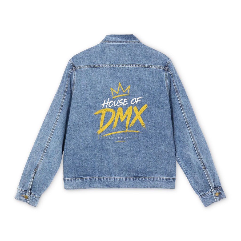 Denim Jacket — 'House of DMX' Back Graphic Casual Jean Jacket