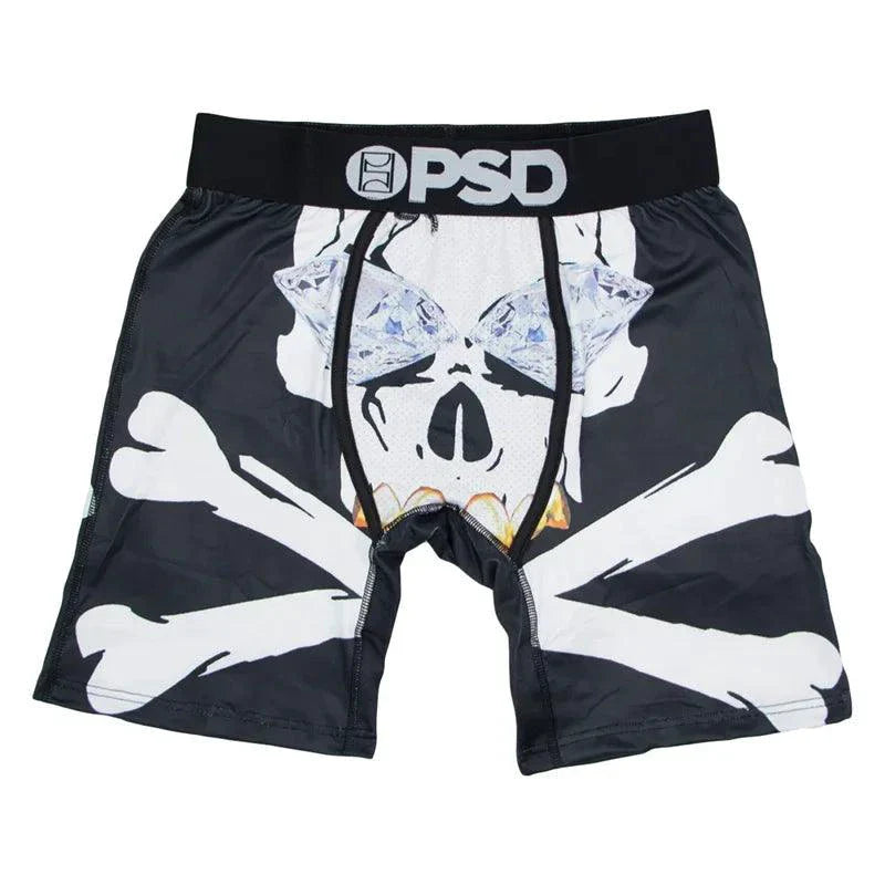 1Pcs Sexy Men Underwear Boxers Men's Panties Lingerie Breathable Printed Male Underpants Plus Size Man Boxer Briefs Mens Trunks
