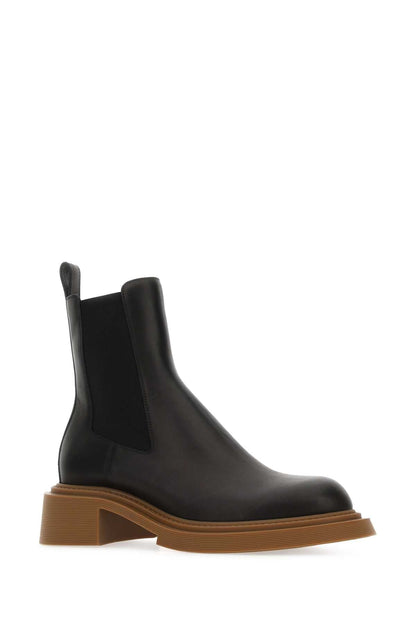 Loewe Men's Black Leather Chelsea Ankle Boots