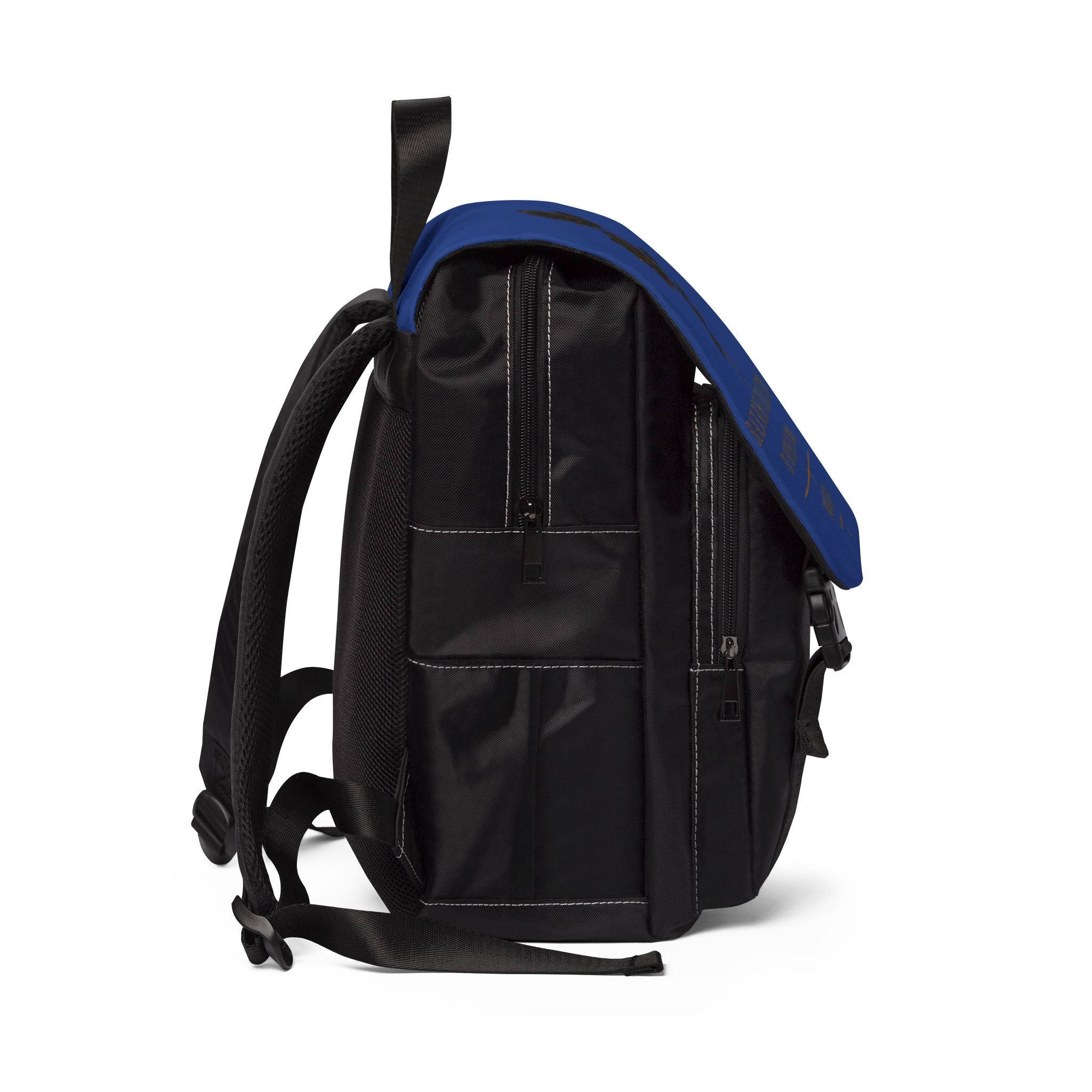 Black Rose Collection Shoulder Backpack — Blue Flap Casual Daypack