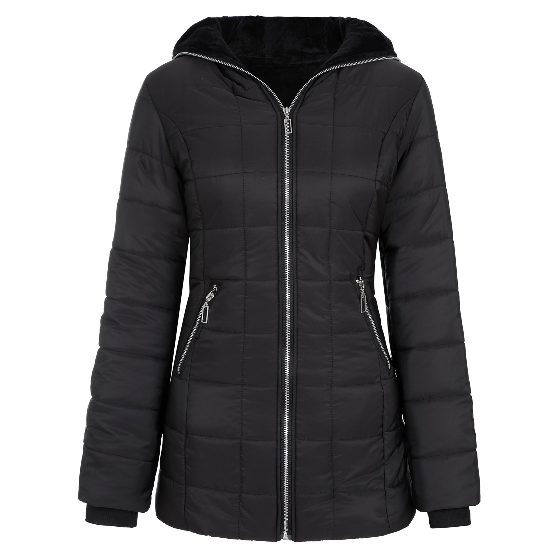 Ladies Hooded Long Sleeve Warm With Coats