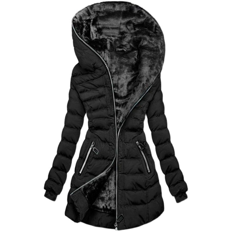 Ladies Hooded Long Sleeve Warm With Coats