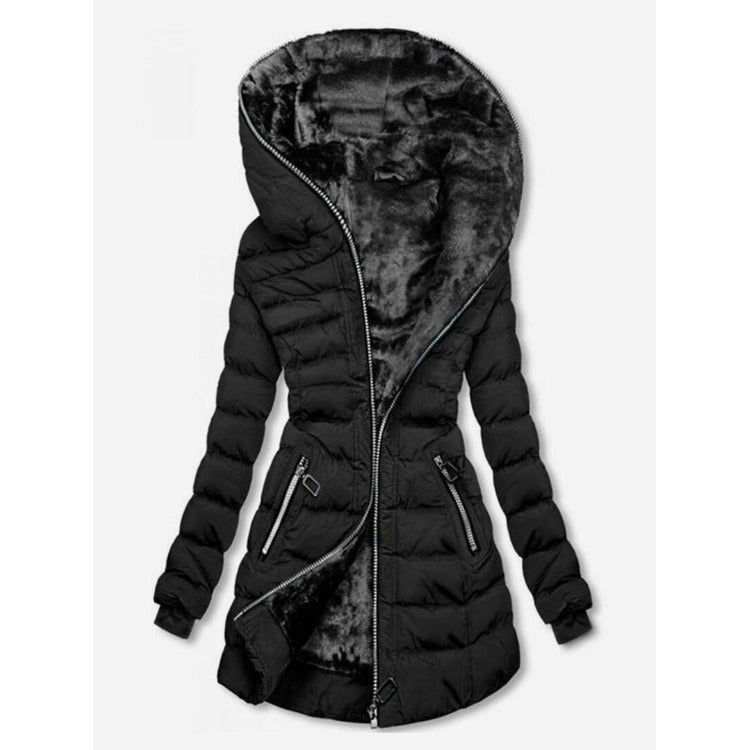 Ladies Hooded Long Sleeve Warm With Coats