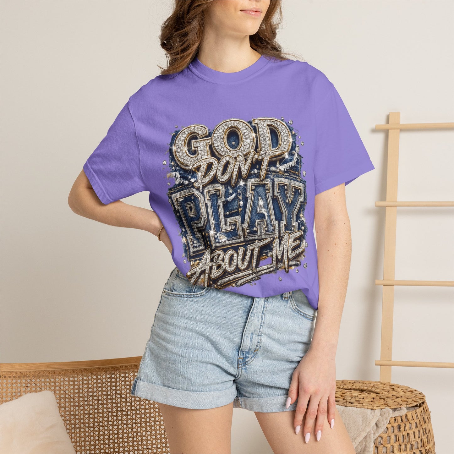 RCD God Don't Play About Me Tshirt  Bold Script Religious Streetwear