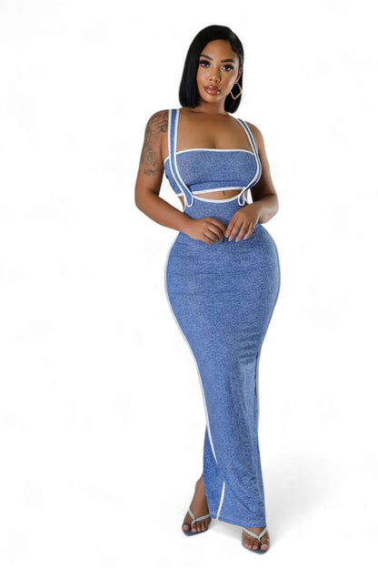 2 Piece Tube Top & Jumper Dress