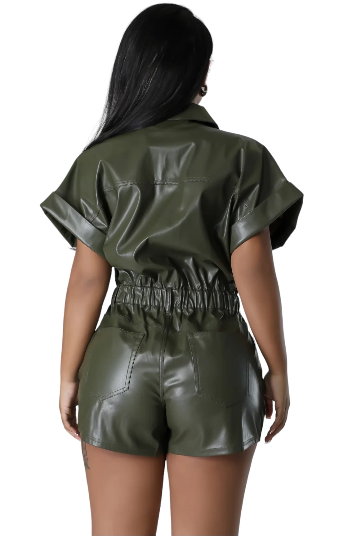 Vegan Leather Romper