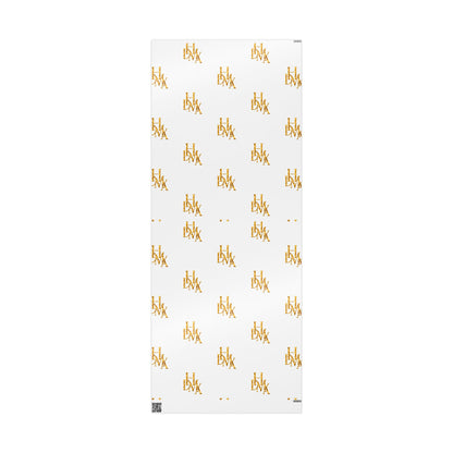 White and Gold Script Monogram Wrapping Paper Roll